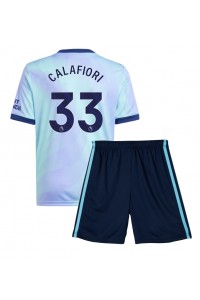 Arsenal Riccardo Calafiori #33 Babyklær Tredje Fotballdrakt til barn 2024-25 Korte ermer (+ Korte bukser)